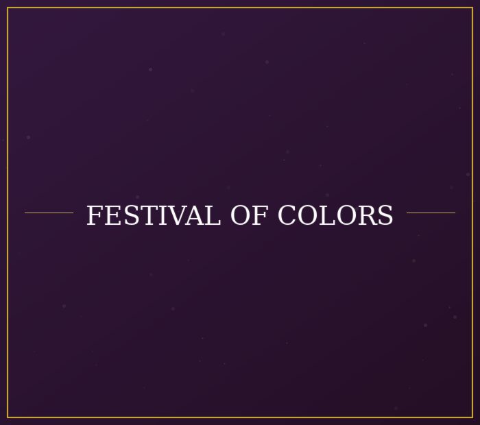 Festival of colors