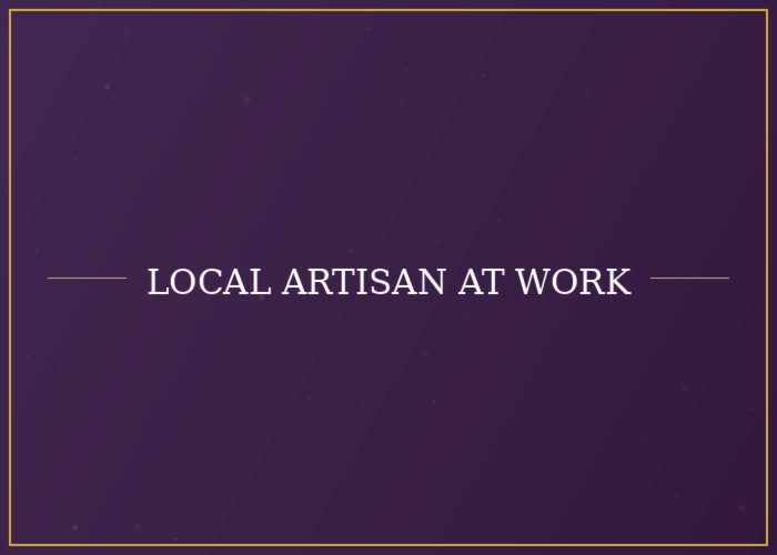 Local artisan at work