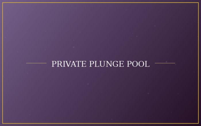 Private plunge pool